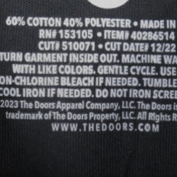 Torrid Plus 2X The Doors Relaxed Fit Fringe Back Cotton Blend T-Shirt - Picture 7 of 8